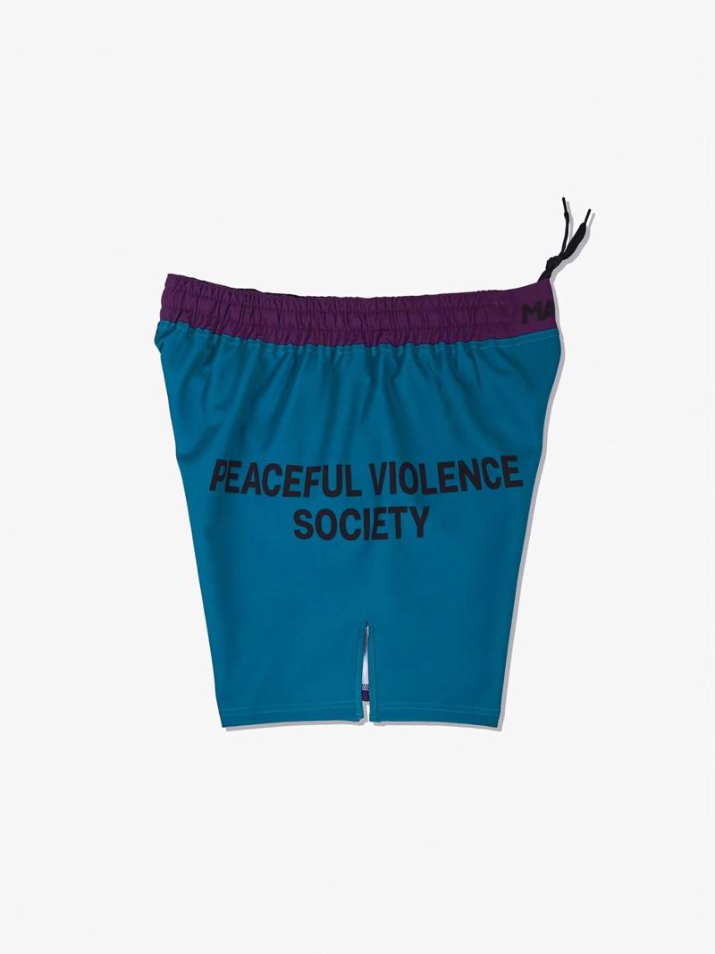 MANTO society FIGHT SHORTS-green